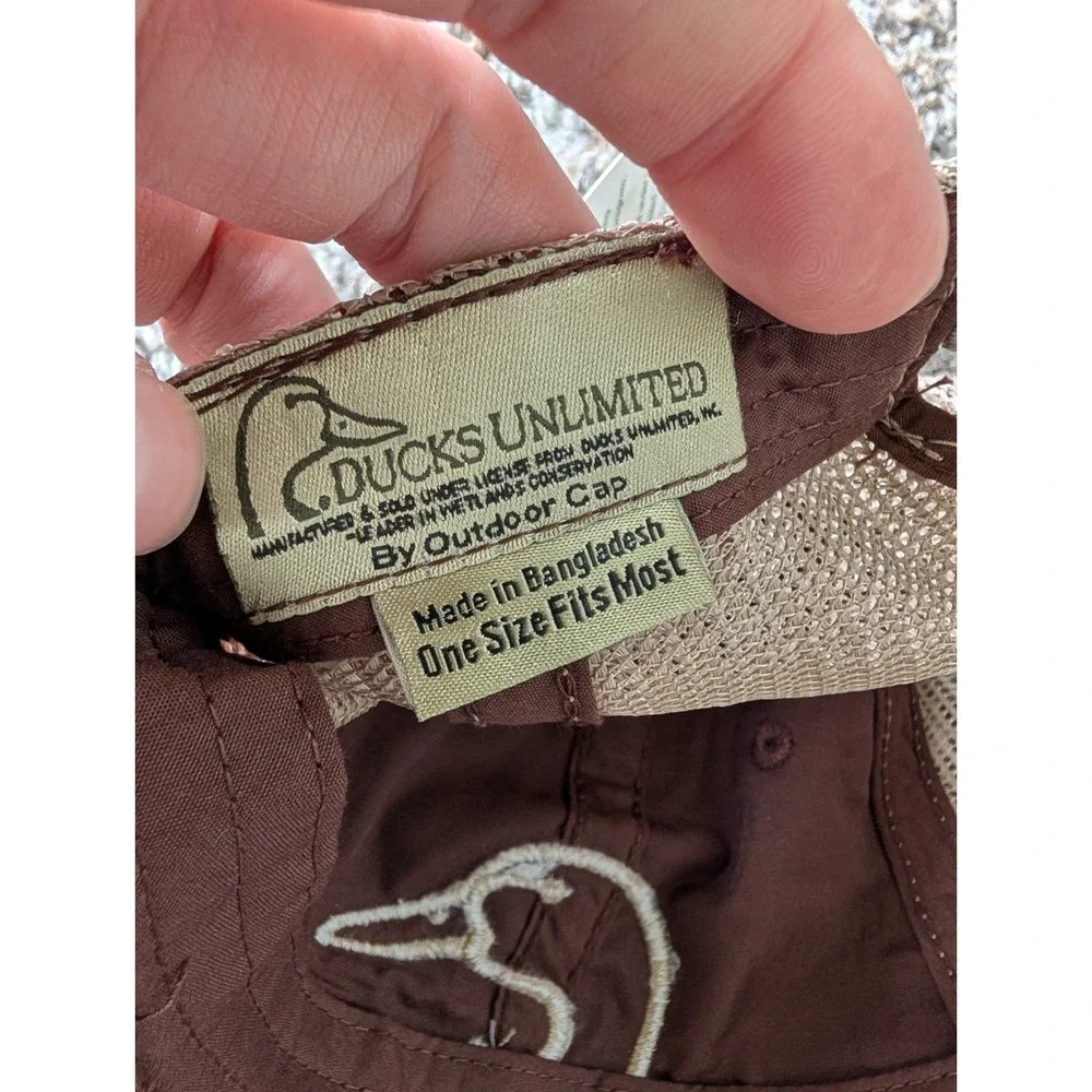 Ducks Unlimited DU Hat Cap New  Canvas Mesh Strap Back Hunter Trucker Outdoors